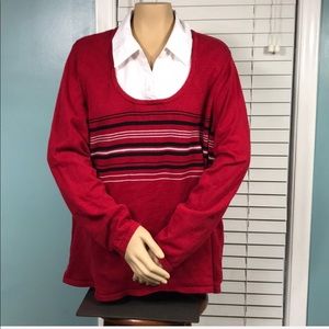 NWOT Croft & Barrow 3X layered Sweater